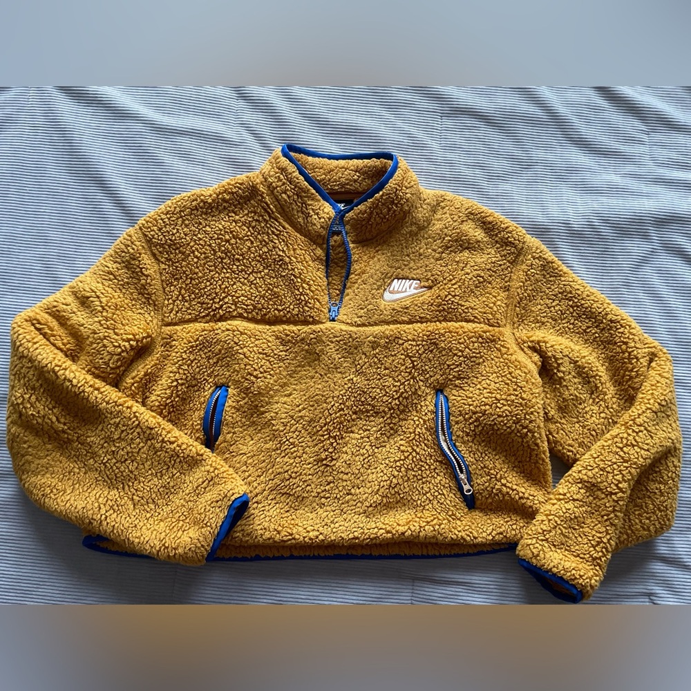 Nike Sherpa Crop Half-zip Pullover